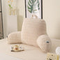 Reading Pillow for Sitting in Bed, Large Backrest Reading Pillow with Arm Rest,Back-Rest Support Cushion for Sit Up on Couch, Sofa, and Floor, Dorm Essentials (Cream Corduroy, Standard(17"))