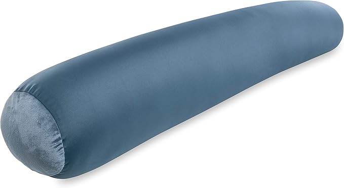 Straight Body Pillow, Full Size Premium Microbead,Side Sleeping/Maternity Pregnant Women, Supportive,Fluffy, Breathable, Cooling, 85/15 Spandex/Nylon Silky Anti-Aging - 48” X 8” - Dark Slate Grey