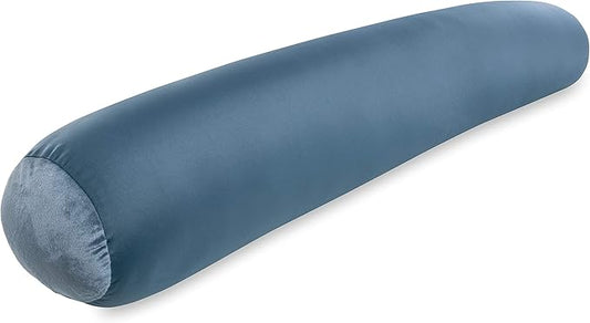 Straight Body Pillow, Full Size Premium Microbead,Side Sleeping/Maternity Pregnant Women, Supportive,Fluffy, Breathable, Cooling, 85/15 Spandex/Nylon Silky Anti-Aging - 48” X 8” - Dark Slate Grey