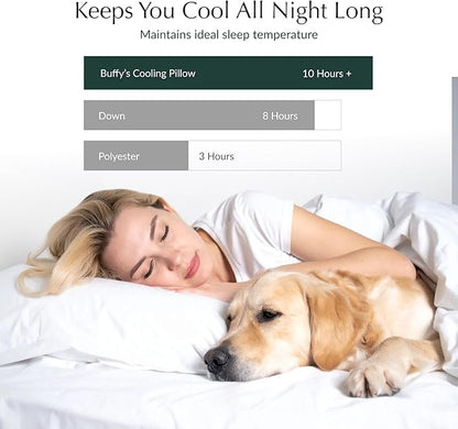 Buffy Cloud Cooling Pillow, 2nd Gen Adjustable Foam Pillow, Ice Cold All Night, CertiPUR-US® Certified, Washable Cover, Standard & King Sizes (King)