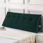 Sasttie Headboard Pillow Queen, Wedge Pillow Headboard for Sitting Up in Bed, Back-Rest Support Triangular Cushion for Reading - Features Removable Washable Cover, Green
