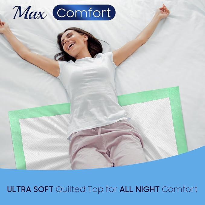 50 Count Hospital Grade 130 Gram 36” x 36” Max Absorbency Disposable Underpads, Leakproof Quick Drying XXXL Bed Pads Disposable for Adults, Kids, Pets Incontinence Pads, Pee Pads