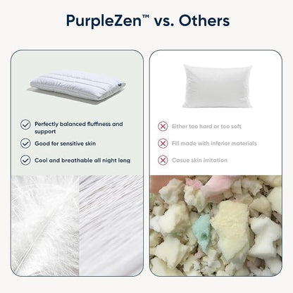 Vesta Silk-Layered Ultra-Thin Pillow, 100% Silk Layer, Slim and Flat Design for Back or Stomach Sleepers, Ultra-Thin Profile (2.5" Height) & Soft - LimeZen