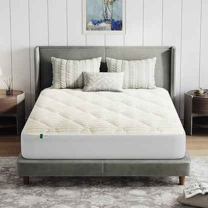 Novilla King Mattress Topper - Cloud-Like Softness Mattress Pad with Plush Flannel, Electric Blanket Alternative for Cold Sleepers, Deep Pocket 8-21 Inch, Machine Washable