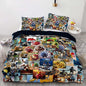 Italian Brainrot Bedding Duvet Cover Set,Funny Fusion AnimalsTwin Full Queen King Comforter Cover Bedding Set for Kids Boys Bed Decor Gifts ﻿ (Color 5,Twin (68" x 90"))