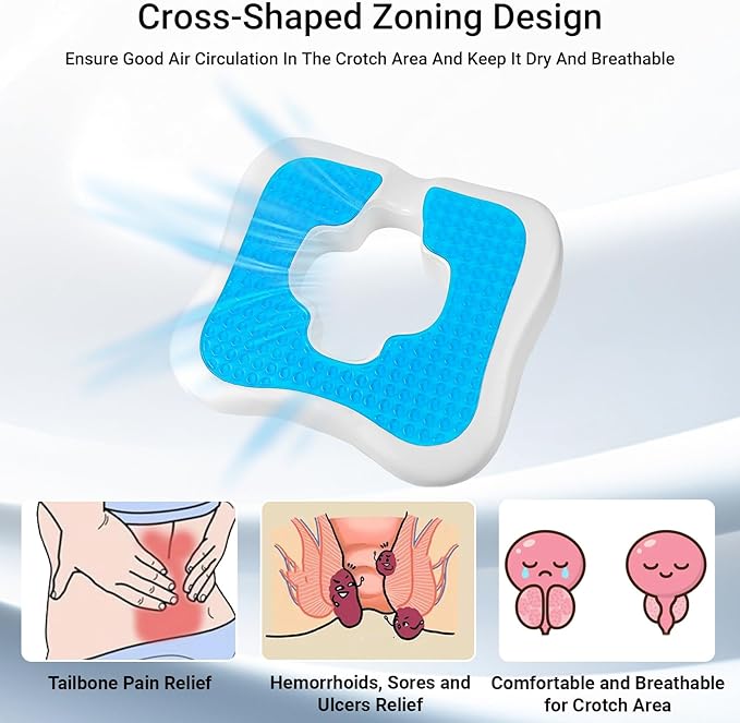 Bed Sore Cushion for buff & Wheelchair Cushion for Bedsores Prevention - Pain Relief for the Bedridden and Elderly- hemorrhoids treatment, Sciatica, Pressure Sores, Prostate Pillow, Coccyx, Post Natal