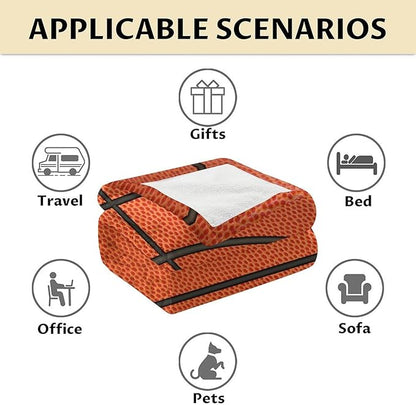 Basketball Gifts for Boys 8-12, Sports Throw Blanket for Basketball Lover Kids, 40x30 Soft Fuzzy Inches Blankets for Lap Couch Sofa Bed, Cool Basketball Decor for Home
