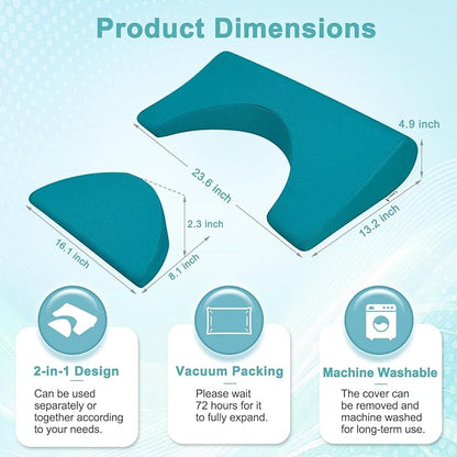 KAAMOS Bedsore Turning Wedge Pillow for Sleeping Anti Bed Sore Turnover Pillows After Surgery Hospital Inclined Sleepers Cushion for Bedridden Prevent Pressure Ulcer Bed Sores (23.6" Long)