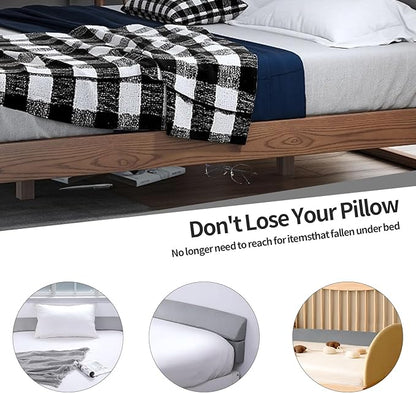 MABOZOO Pillow Wedge for Headboard Gap,Light Grey Bed Wedge Gap Filler King Size,Foldable Bed Wedge Pillow for Headboard, Foam Mattress Gap Filler,76"x6"x6"