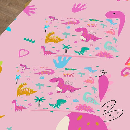 Peopleareok Cartoon Dinosaur Comforter Set Full (79x90 Inch) for Boys, 3 Pieces Dinosaur Bedding Set for Girls Teens, Super Soft Lightweight for All Seasons, Includes 1 Comforter and 2 Pillowcase