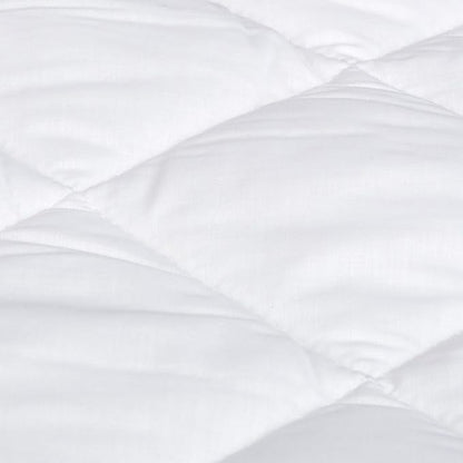 Amazon Basics Hypoallergenic Quilted Plush and Breathable Mattress Topper Pad, 18 Inches Deep, Queen, White