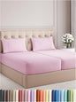 Split King Size 5 Piece Sheet Set - Comfy Breathable & Cooling Bed Sheets Set - Hotel Luxury Bedding for Women, Men, Kids, Teens, Boys & Girls - Deep Pockets and Wrinkle Free - Oeko-Tex - Light Pink