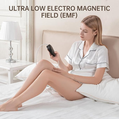 Bwarm Electric Heated Mattress Pad Queen Size, 60" x 80", Bed Warmer, 9 Heat Settings, 1-12 Hours Auto Off, Deep Pocket, Fast Heating, Machine Washable, Soft and Cozy