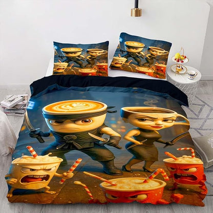 Italian Brainrot Bedding Duvet Cover Set,Funny Fusion AnimalsTwin Full Queen King Comforter Cover Bedding Set for Kids Boys Bed Decor Gifts ﻿ (Color 18,King (104" x 90"))