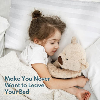 Queen Size Bed Pillows Set of 2 - Premium Down Alternative Breathable Pillows for Side, Back, and Stomach Sleepers Fluffy Hotel Quality Soft Microfiber Fill Cooling Skin-Friendly