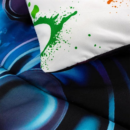 NTBED Game Console Comforter Set for Boys Girls Kids Space Universe Gaming Lightweight Microfiber Gamer Bedding Sets (Multi, Queen 5Pcs)