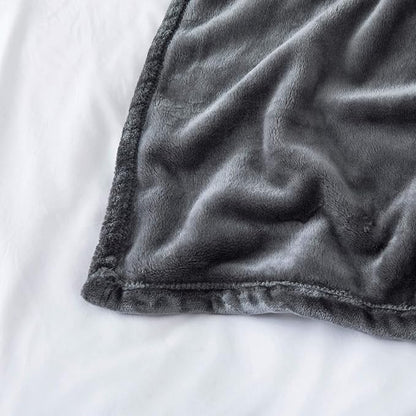 IR Imperial Rooms Fleece Blanket - Super Soft Fluffy Dark Grey Throw Blanket for Sofa and Bed - Warm and Cozy Lightweight 400 GSM Microfiber Bed Throws Blankets, 50 x 60 Inches (Throw/Travel)