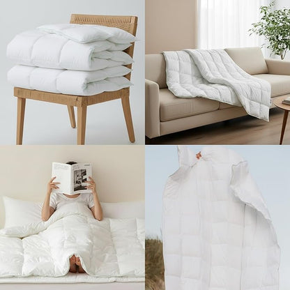 FOSSFLAKES Nordic Sleep, Duvet, with Anti-Allergenic Filling, Oeko-Tex Certified Soft & Lightweight Summer Duvet | Sleep Comforter (Standard)