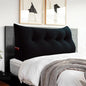 Headboard Pillow - 3 in 1 Large Bed Pillow as Wedge Reading Pillow, Large Couch Daybed Pillow or Positioning Support Backrest Back Cushion for Sitting in Bed Velvet Full Black