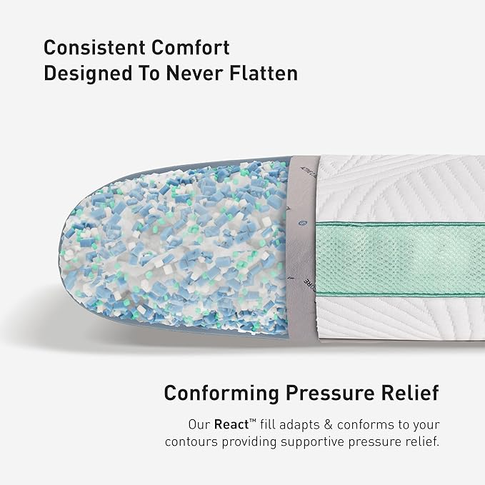 Bedgear Level Cuddle Performance Pillow - Firm Bed Pillow for Side Sleepers - Moisture Wicking Removable Cover - Size 3.0