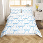 Cartoon Bowknot Girls Duvet Cover Set Full Size Kids Bow Tie Princess Bedding Sets 3Pcs for Child Girly Woman Room Decor, Butterfly Knot Comforter Cover with 2 Pillowcases (No Comforter) Blue