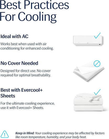 REST® Evercool® Cooling Comforter, Twin/Twin XL, Blanket for Hot Sleepers, All Season Bedding to Keep Cool for Night Sweats, Breathable Lightweight Blanket, 68"x90" Inches, Arctic White