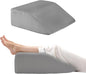 Bedluxe Leg Elevation Pillows, Leg Pillows for Sleeping, Cooling Gel Memory Foam Top, Wedge Pillow for Legs, Leg Wedges for Circulation, Swelling, After Surgery - Removable Cover (10 Inch, Grey)