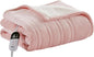 Degrees of Comfor Pink Heated Throw Blanket - Soft Flannel Electric Throws with 6 Heat Settings and 4-Hour Auto Shut-Off - Warm Gifts for Women - Blush, 50x60'' - ETL Certified