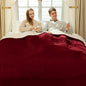 King Size Electric Blanket 100" x 90" - Soft Flannel Sherpa Heated Blanket with Dual Control, 5 Heating Levels & 10 Hours Auto Off, King Heating Blanket with ETL ertification (Red)