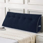 Sasttie Headboard Pillow Full, Wedge Pillow Headboard for Sitting Up in Bed, Back-Rest Support Triangular Cushion for Reading - Features Removable Washable Cover, Navy