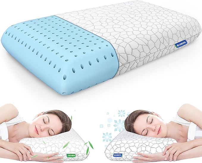 Memory Foam Pillows for Sleeping, Bed Pillow with Removable and Machine Washable Cover, Bed Pillow for Side, Back and Stomach Sleepers, King Size (1 Pack)