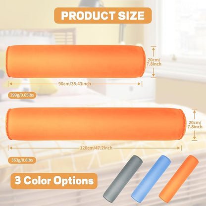 EULANT 2 Pack 47inch Inflatable Long Bolster Body Pillow for Adults Pregnant,Travel Body Pillow Hug Pillow for Bed,Round Cervical Roll Cylinder Bolster Body Pillow for Hugging Sleeping,Back etc.