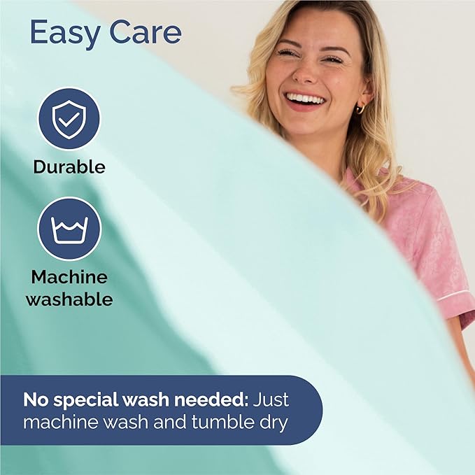 Split King 7 Piece Sheet Set - Comfy Breathable & Cooling - Soft Hotel Luxury Bedding Set with 8-16 Inch Deep Pockets - 1 Flat & 2 Fitted Sheet & 4 Pillowcases - Wrinkle Free & Easy Care - Spa Blue