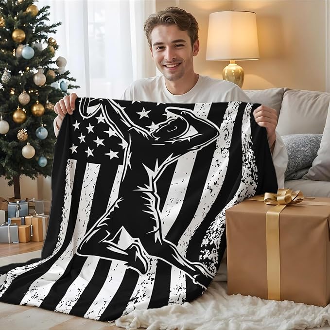 Volleyball Gifts for Kids Boys - 50x40 Inches Small Soft Fuzzy Flannel Blankets Accessories Decor Sports Throws for Travel Camping