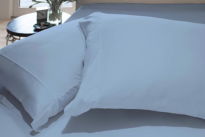 SHEEX Original Performance Cooling Pillowcases, Ultra-Soft Standard Pillowcase Set, 2 Cooling Pillow Covers, Carolina Blue