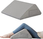 Knee Pillow for Back Sleeping, 8” Knee Wedge Pillow to Elevate Knee, Leg Pillow for Back Pain Relief, Triangle Pillow, Leg Elevation Pillows for After Surgery, Blood Circulation, Grey