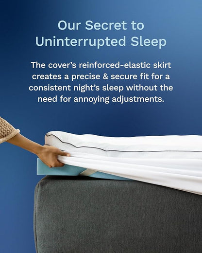 ViscoSoft 3 Inch Pillow Top Memory Foam Mattress Topper Twin XL - Cooling Hybrid Lux Dual Layer Extra Long Mattress Pad - CertiPur-US Certified