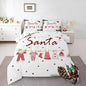 Erosebridal Cartoon Santa Claus Queen Comforter Set for Kids Boys Girls,Merry Christmas Bedding Set,Christmas Down Comforter,Happy New Year Reversible Bed Set with 2 Pillowcases for Bedroom