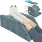 KingPavonini 4 Height-Adjustable Leg Elevation Pillows for After Surgery with Ergonomic Curve, Memory Foam Leg Support Pillow for Legs, Back Pain Relief, Wedge Pillow for Sleeping, Rest (Double Leg)