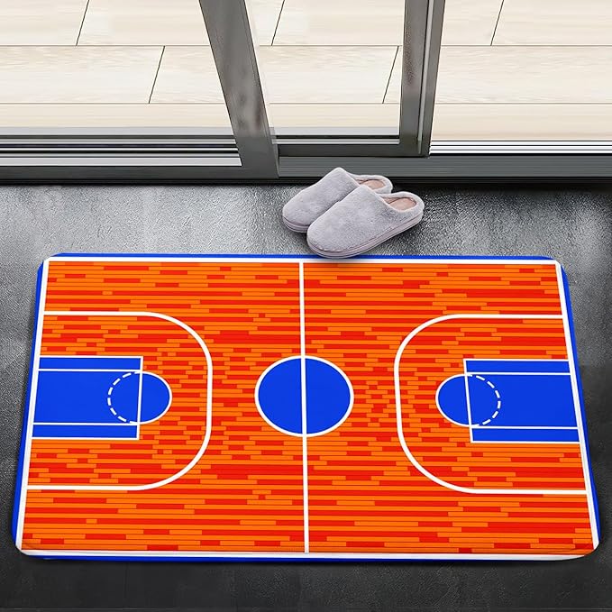 Basketball Court Rug for Boys Bedroom Kids Carpet Sports Rugs for Boys Bedroom Sports Carpet for Kids Room Decor Floor Mat, 2x3 Feet