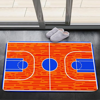 Basketball Court Rug for Boys Bedroom Kids Carpet Sports Rugs for Boys Bedroom Sports Carpet for Kids Room Decor Floor Mat, 2x3 Feet