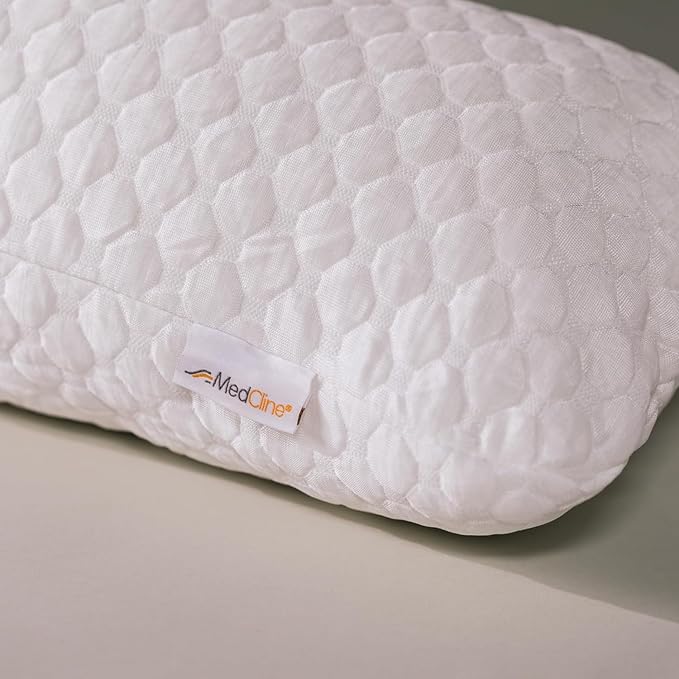 MedCline Cooling Body Pillow for Side Sleepers, Full-Body Support Pillow with Adjustable Memory Foam Stuffing, Ergonomic Design for Comfort All Night Long