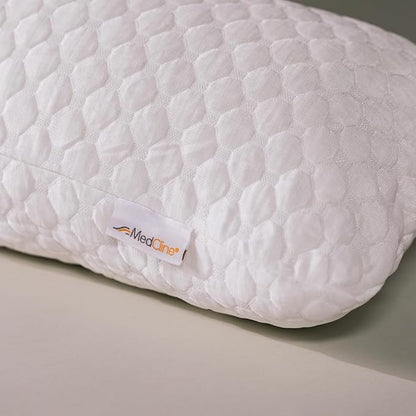 MedCline Cooling Body Pillow for Side Sleepers, Full-Body Support Pillow with Adjustable Memory Foam Stuffing, Ergonomic Design for Comfort All Night Long