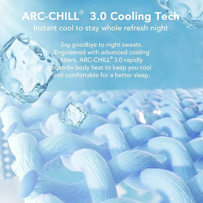 Instant Cool Twin XL Mattress Pad for Hot Sleepers, Waterproof Cooling Mattress Topper Cover with TriSupport 3D Tech, Cloud-Like Mattress Protector Pad