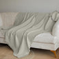 Simple&Opulence 100% Linen Throw Blanket 55x75 inches, Farmhouse Boho Tassel Blanket for Couch, Bed, Sofa, Breathable Natural Cozy Décor, Linen