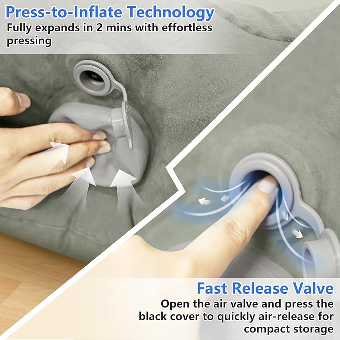 Inflatable Leg Elevation Pillow After Surgery, Wedge Leg Elevating Pillows for Injury Recovery, Blood Circulation, Swelling, Legs Support Cushion Knee Hip Ankles Pain
