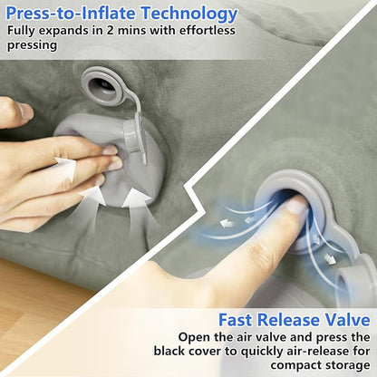 Inflatable Leg Elevation Pillow After Surgery, Wedge Leg Elevating Pillows for Injury Recovery, Blood Circulation, Swelling, Legs Support Cushion Knee Hip Ankles Pain
