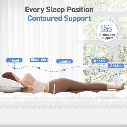 Dual Layer 3 Inch Memory Foam Mattress Topper Twin XL Size, 2 Inch Cooling Gel Memory Foam Plus 1 Inch Pillow Top Mattress Pad Cover, with 8-21 Inch Deep Pocket