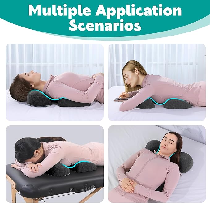 MABOZOO Breast Pillow for Massage, Women's Massage Bolster Pillow Face Down Pillow Supportive Breast Pillow for Massage Nap Portable Travel Sleeping