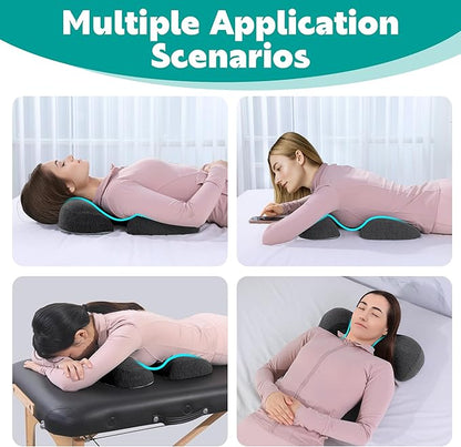 MABOZOO Breast Pillow for Massage, Women's Massage Bolster Pillow Face Down Pillow Supportive Breast Pillow for Massage Nap Portable Travel Sleeping